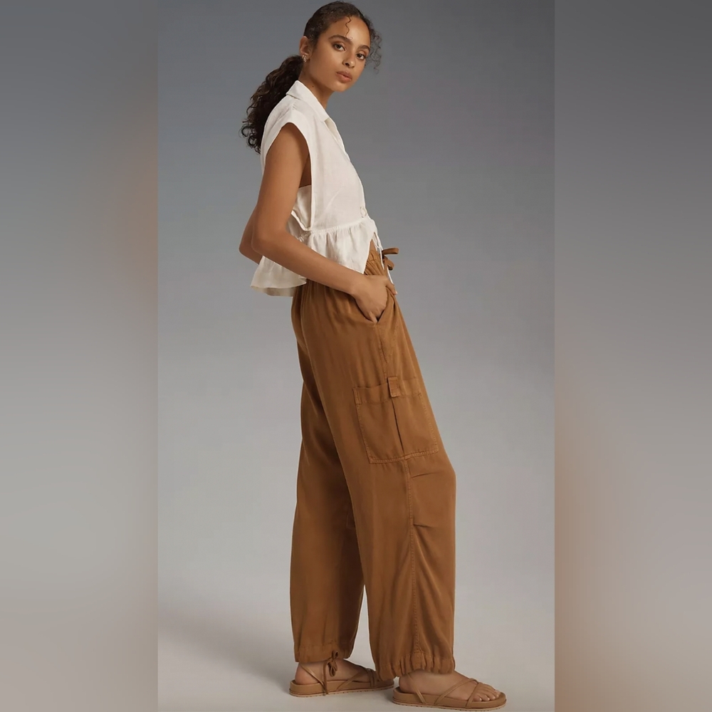 Le Jean Parachute Pants Camel Brown Size 10 $248 - Picture 2 of 11